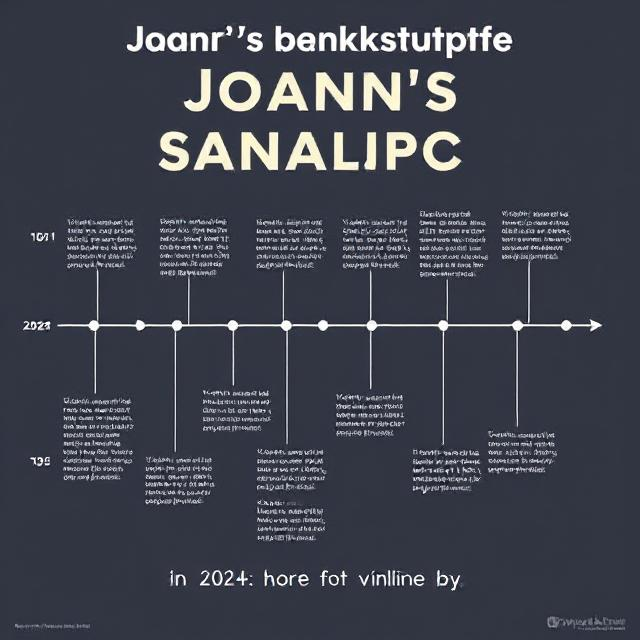 Joann Fabrics bankruptcy timeline graphic