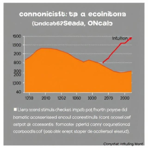 Graph showing inflation impact of stimulus checks”