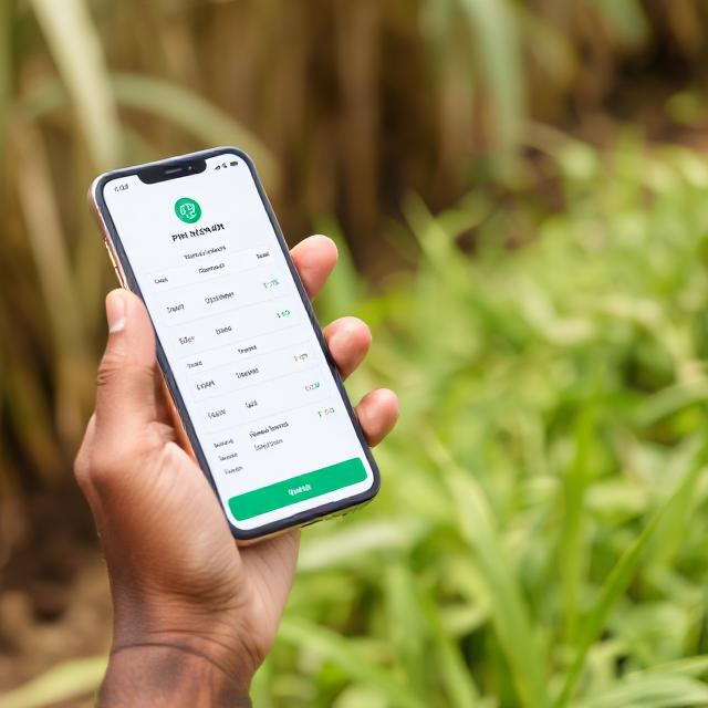A farmer using the PM-KISAN mobile app to check payment status