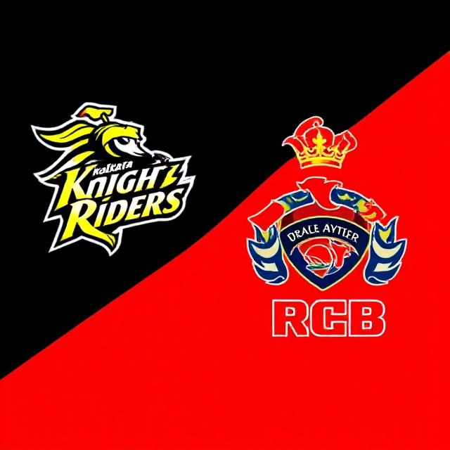 "Kolkata Knight Riders logo" along with "Royal Challengers Bangalore logo"