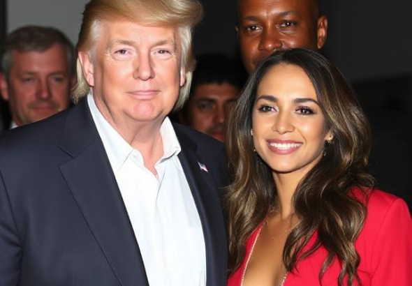 Vanessa Trump and Tiger Woods seen together at an event (Alt text: Vanessa Trump with Tiger Woods at a public event in 2025).