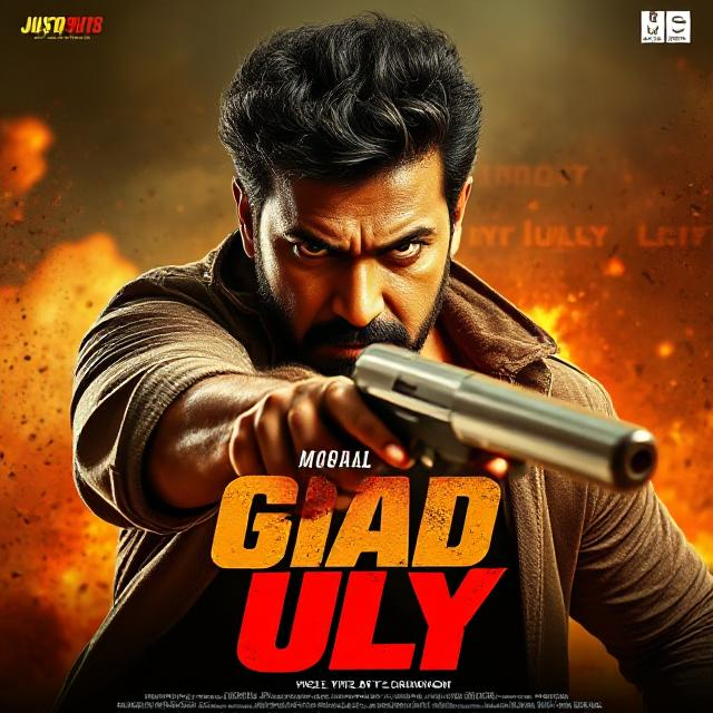 "Ajith Kumar in Good Bad Ugly movie poster 2025 in a powerful action pose"