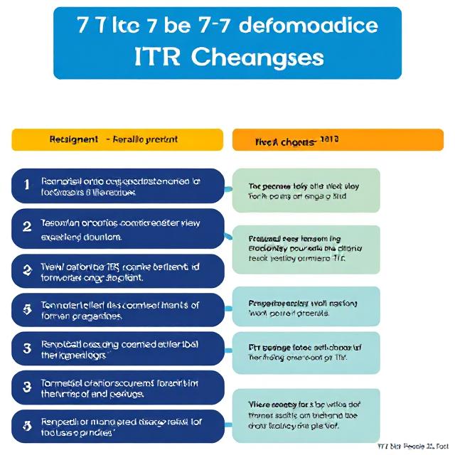 "Infographic showing 7 key changes in ITR forms for FY 2024-25"