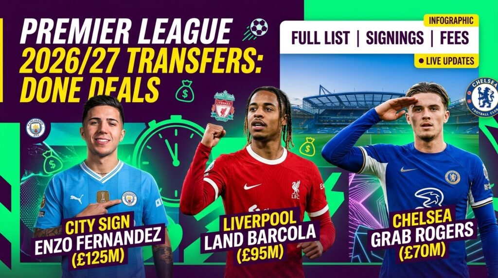 Premier League Summer 2026 Transfer Window: Inside the Record £3.46 Billion Spending Spree 2 Enzo Fernandez in Manchester City kit following record summer 2026 Premier League transfer from Chelsea.